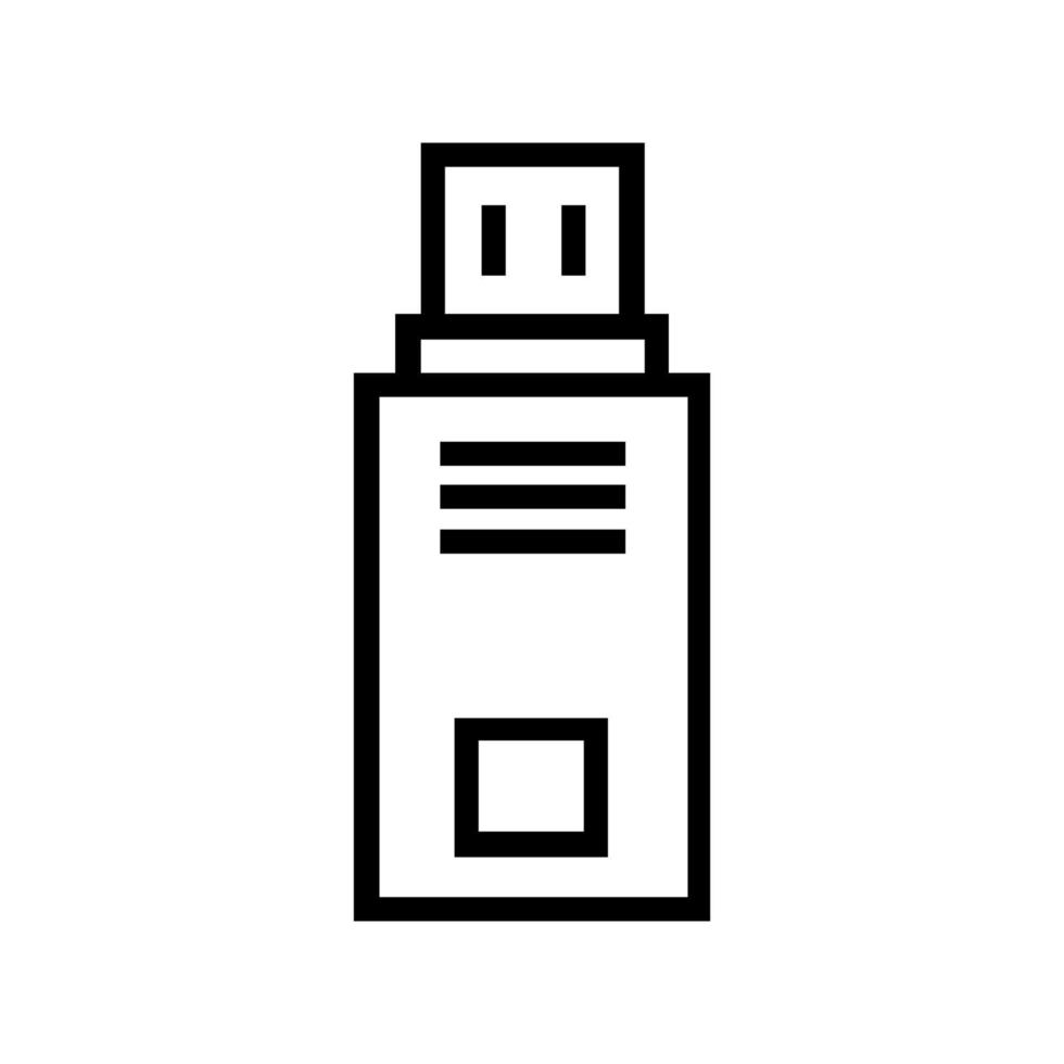 Usb drive illustrated on a white background vector