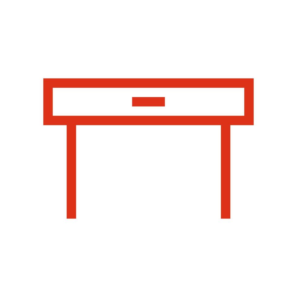 Table illustrated on white background vector