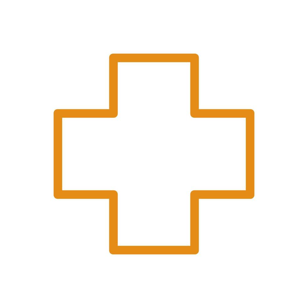 Medical cross illustrated on a white background vector