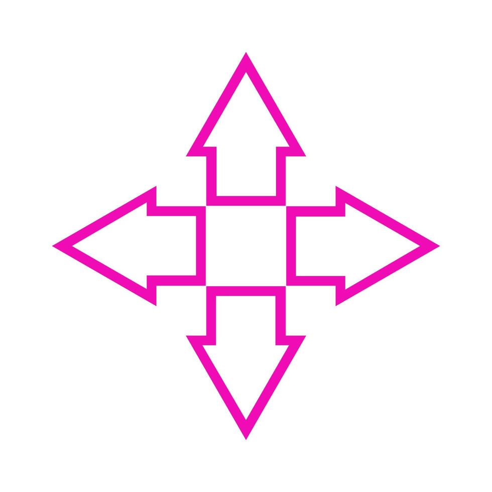Arrow illustrated on white background vector