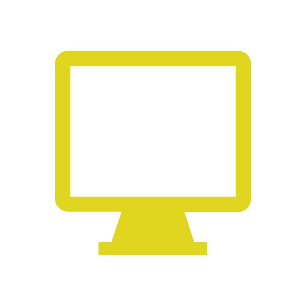 Computer monitor illustrated on a white background vector