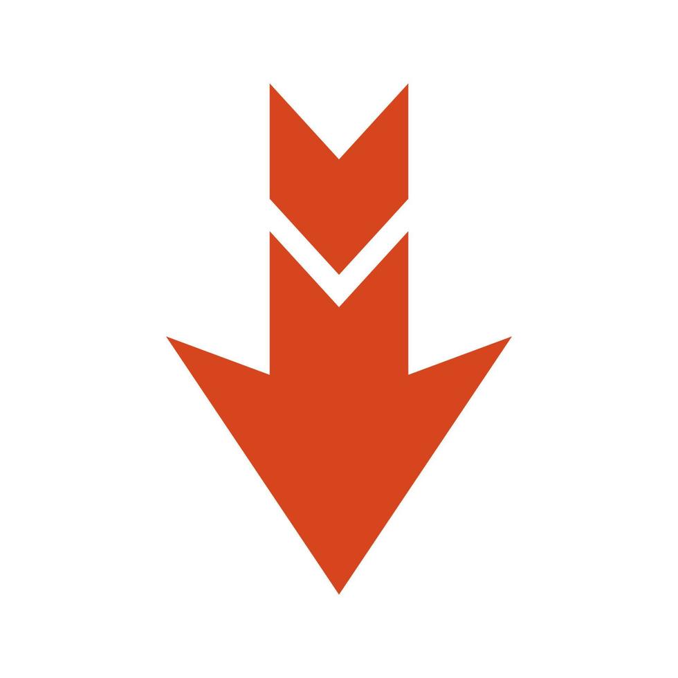 Arrow illustrated on white background vector