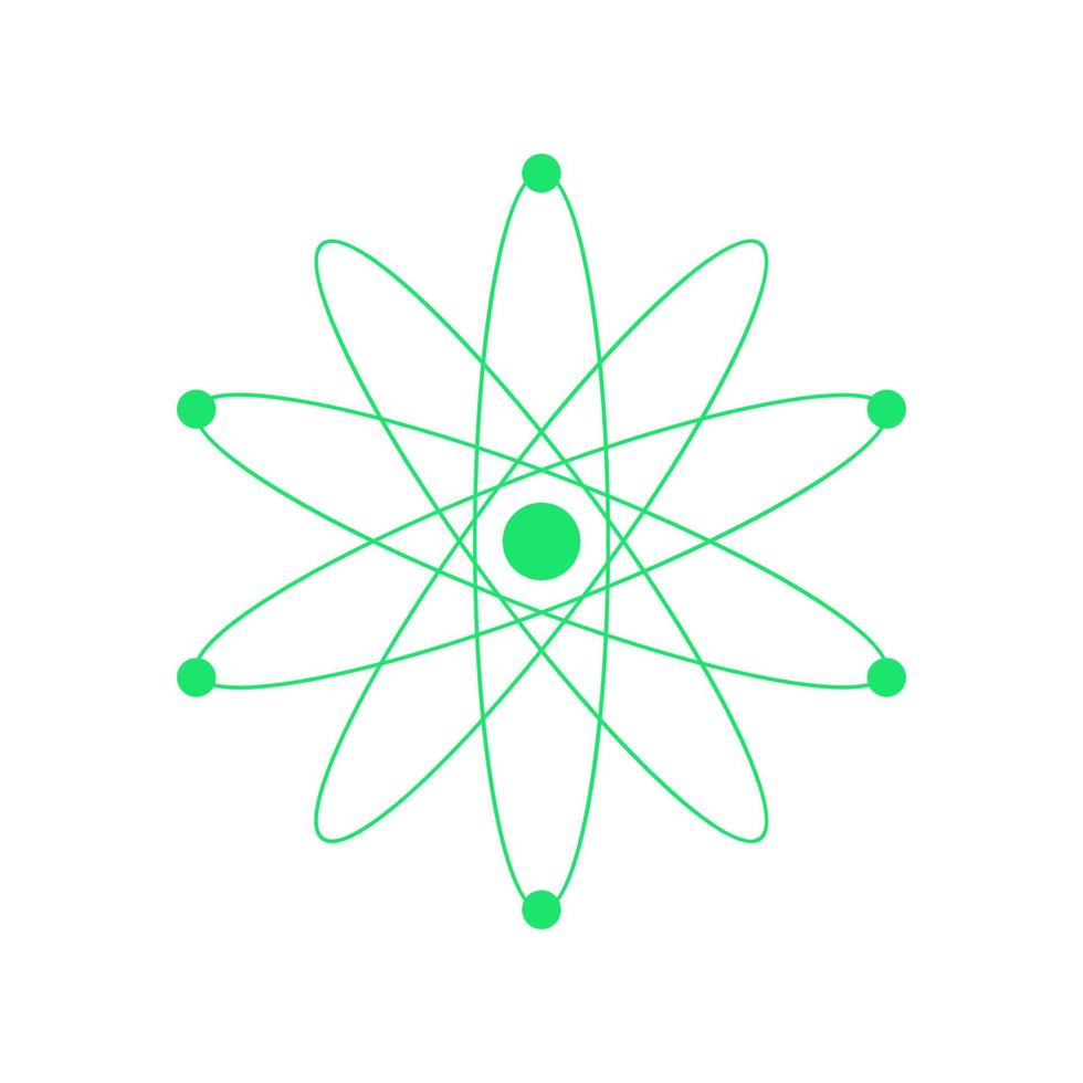 Atom illustrated on a white background vector