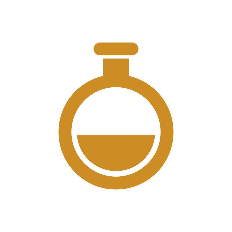 Laboratory flask illustrated on a white background vector