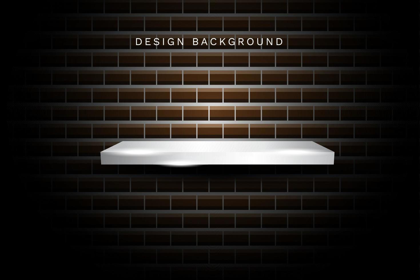 Abstract background brick wall and shape blank product base vector