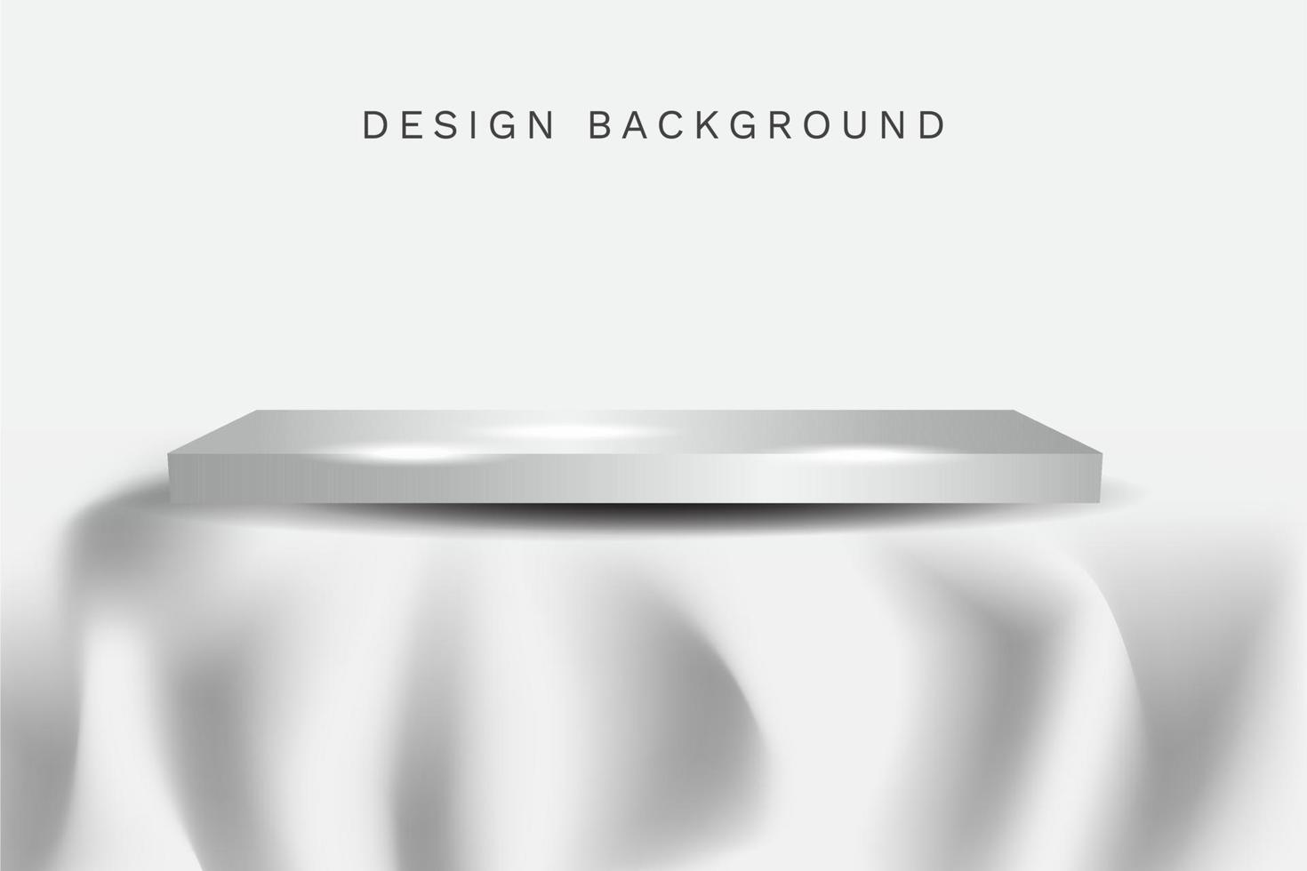 white empty square 3D podium for product display vector