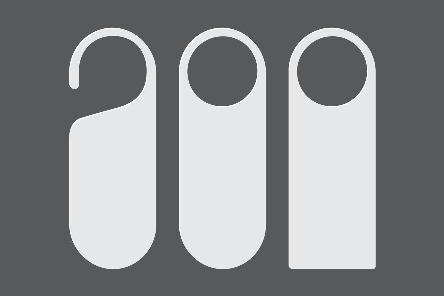 conjunto de colgadores de puerta en la ilustración de vector de fondo gris