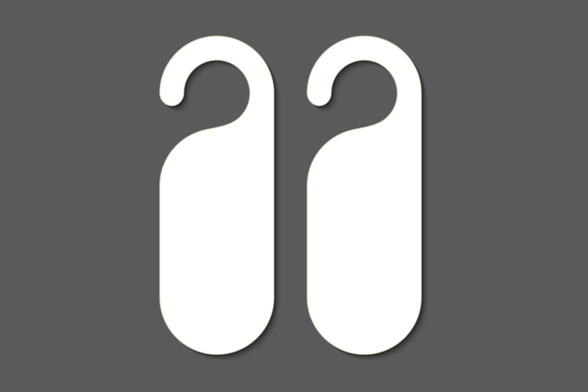 Set of door hangers on the Gray background Vector illustration 8196132