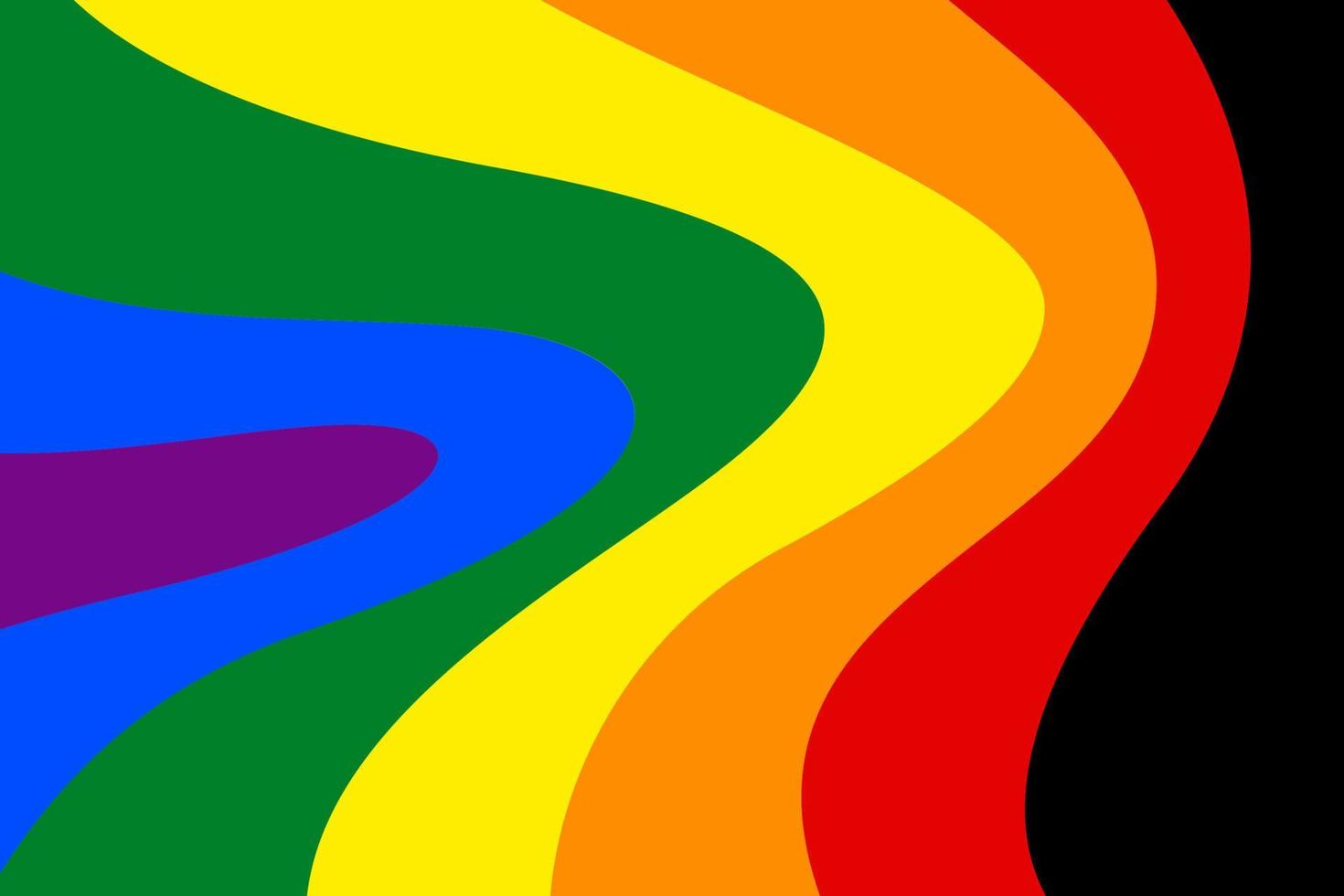 fondo con diseño de curva, diseño de color de curva de arco iris lgbtq, concepto humano gay, lesbiana, bisexual, homosexual, transexual. ilustración vectorial vector