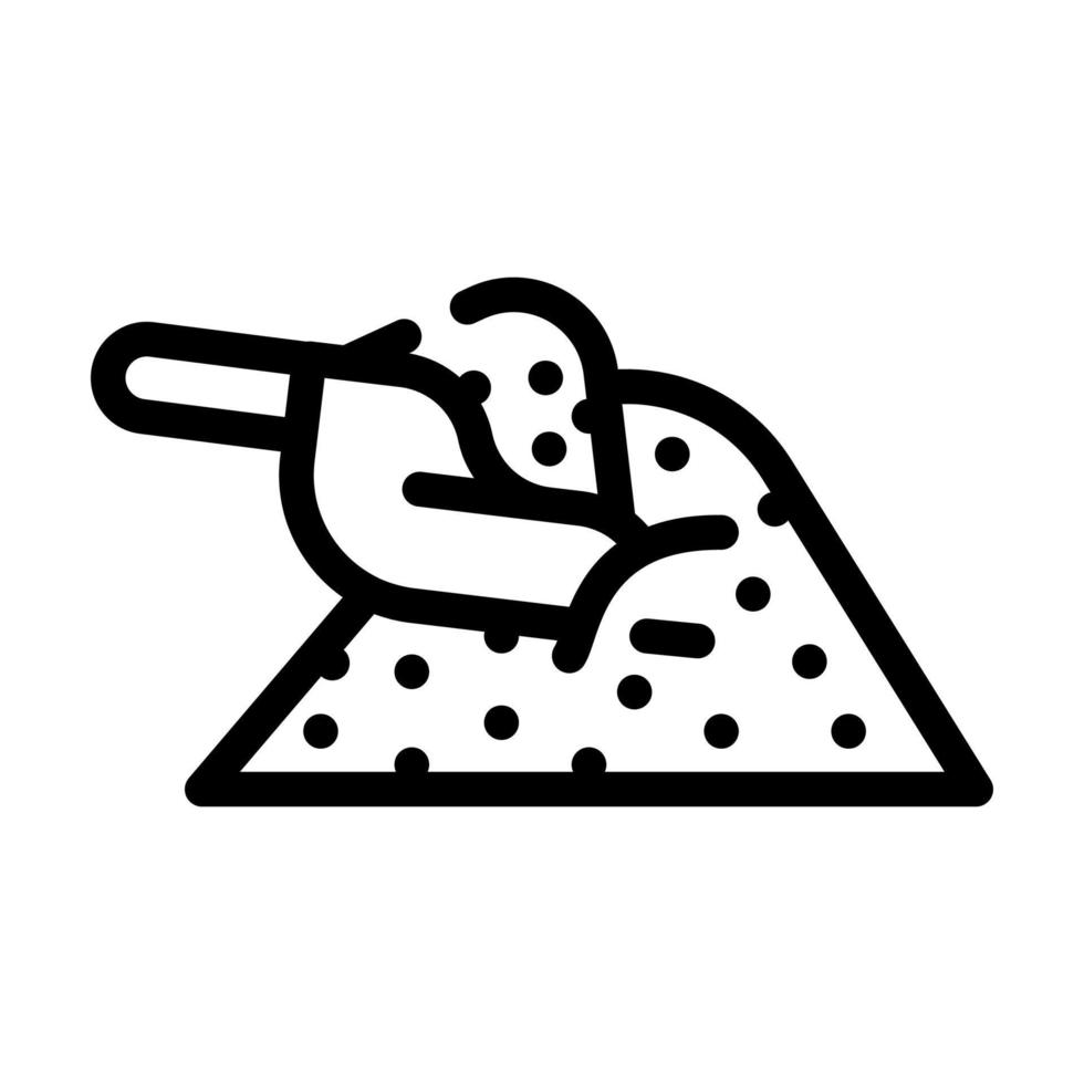 spice spatula line icon vector illustration