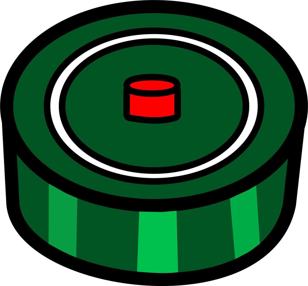 Land mine flat style icon illustration. war equipment anti personel land mine. war ammunition, weapon and element vector