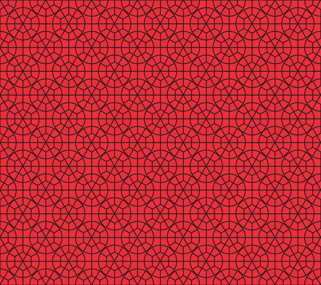 vector de patrones sin fisuras geométrico abstracto sobre fondo rojo