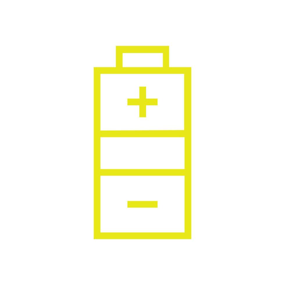 Battery illustrated on a white background vector