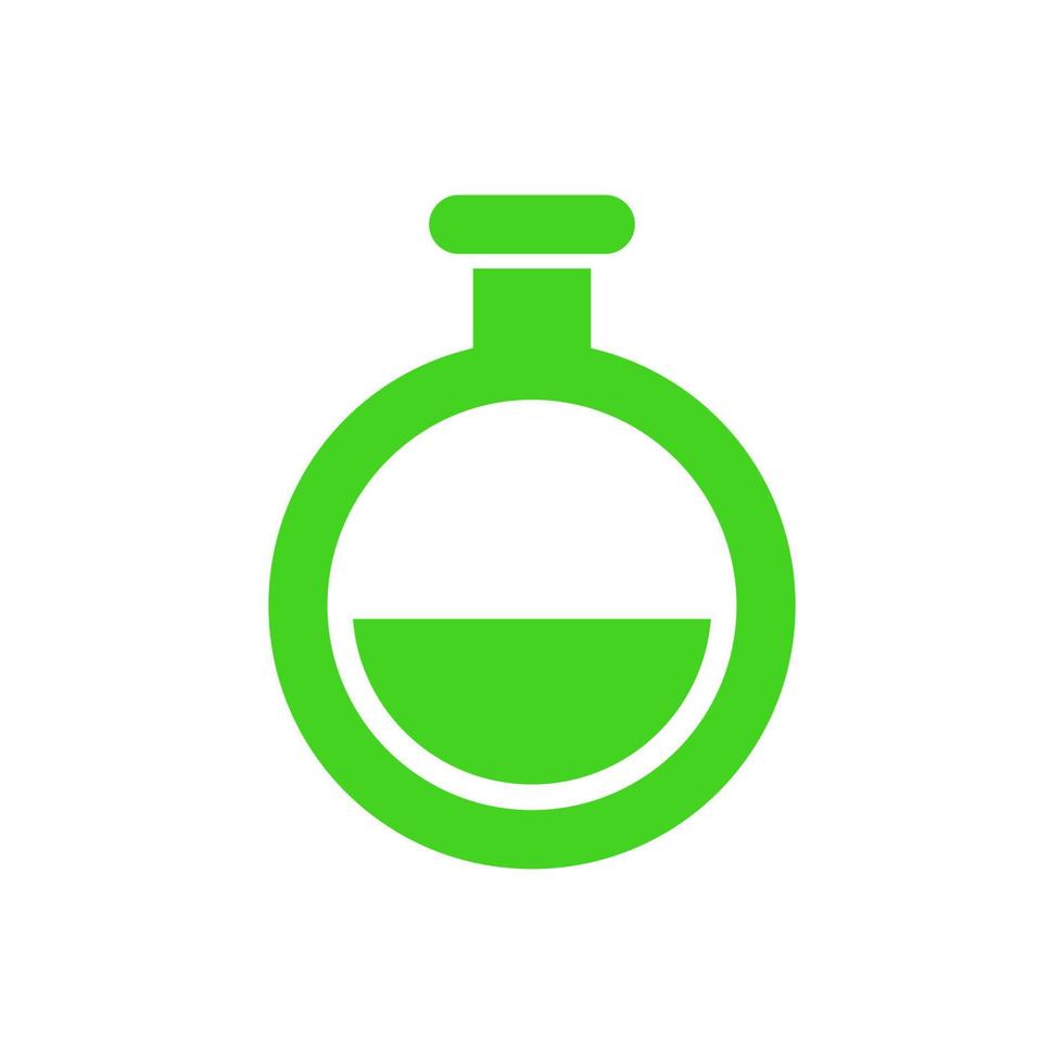 Laboratory flask illustrated on a white background vector