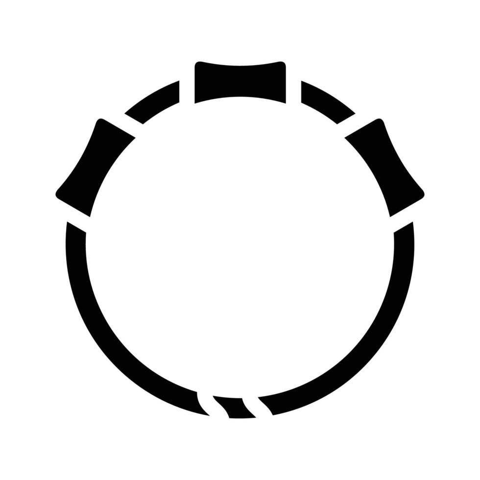 collar with gps tracker for cat glyph icon vector illustration