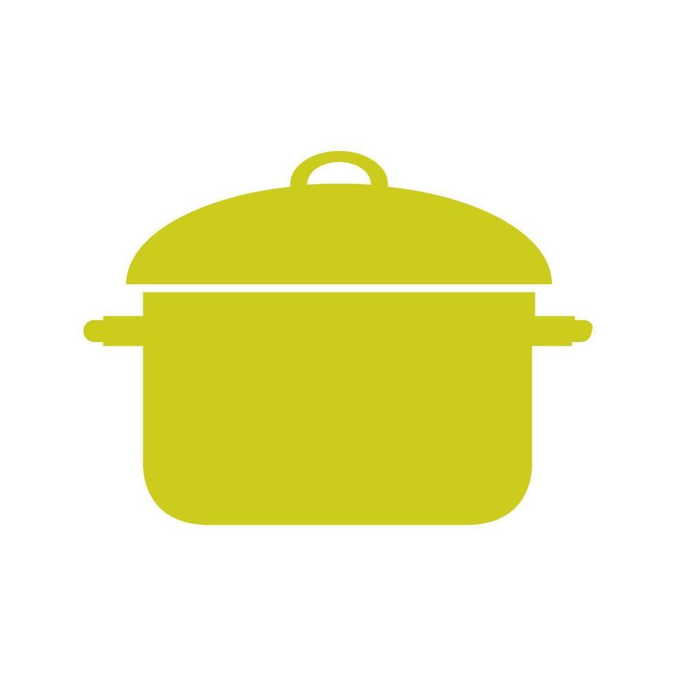 Kitchen pot illustrated on a white background vector