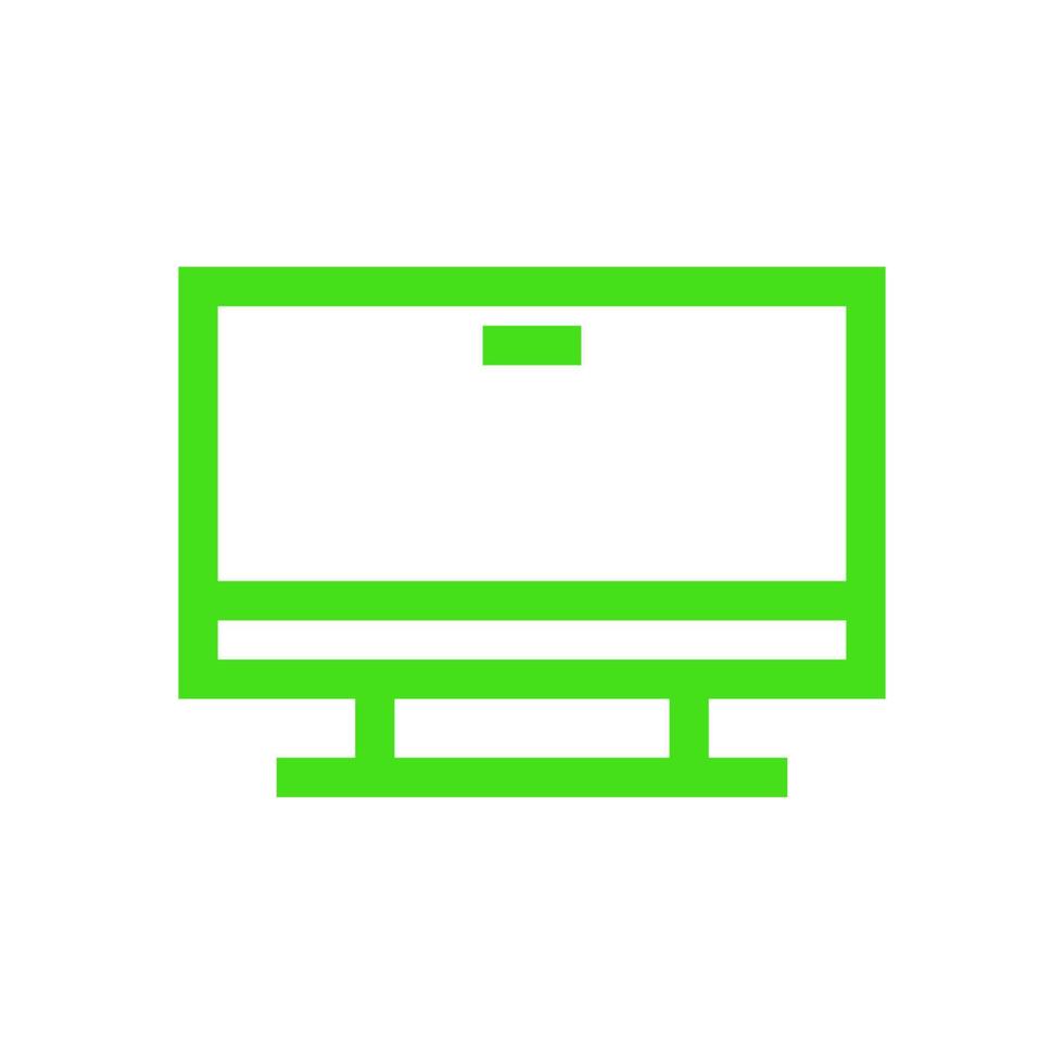 Computer monitor illustrated on a white background vector