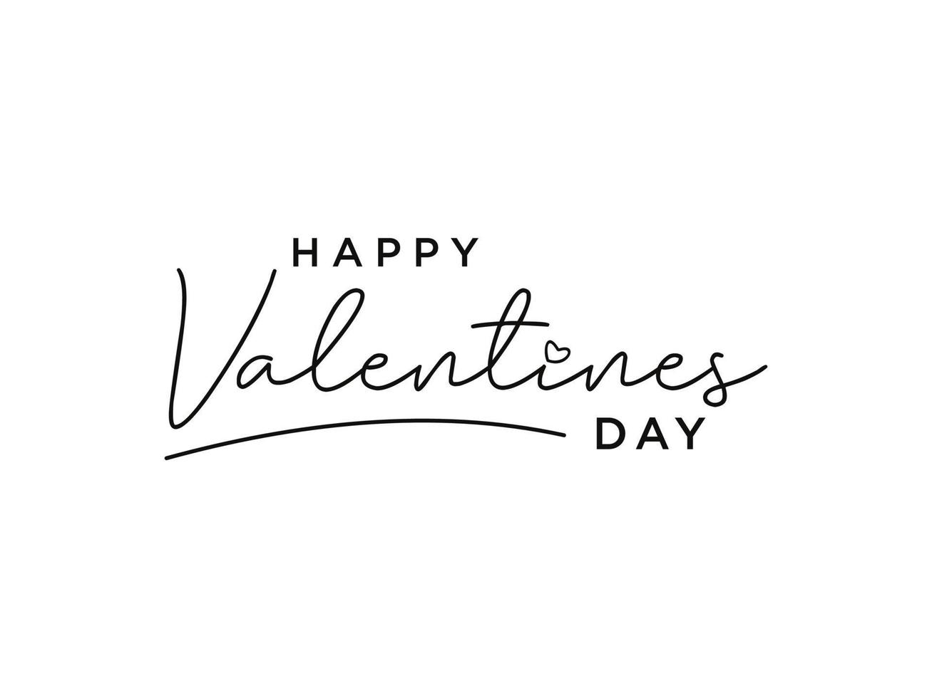 Happy Valentine's DayText Lettering hand written calligraphic black text with gold square isolated on white background vector illustration. usable for web banners, posters and greeting cards