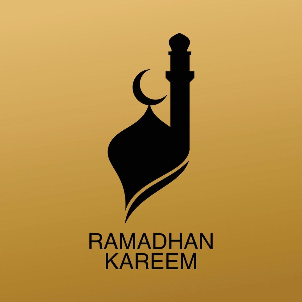 Mosque silhouette concept. Suitable for Ramadan celebration poster design elements, Islamic badges, Ramadan event ornaments, religious, Islamic. editable vector