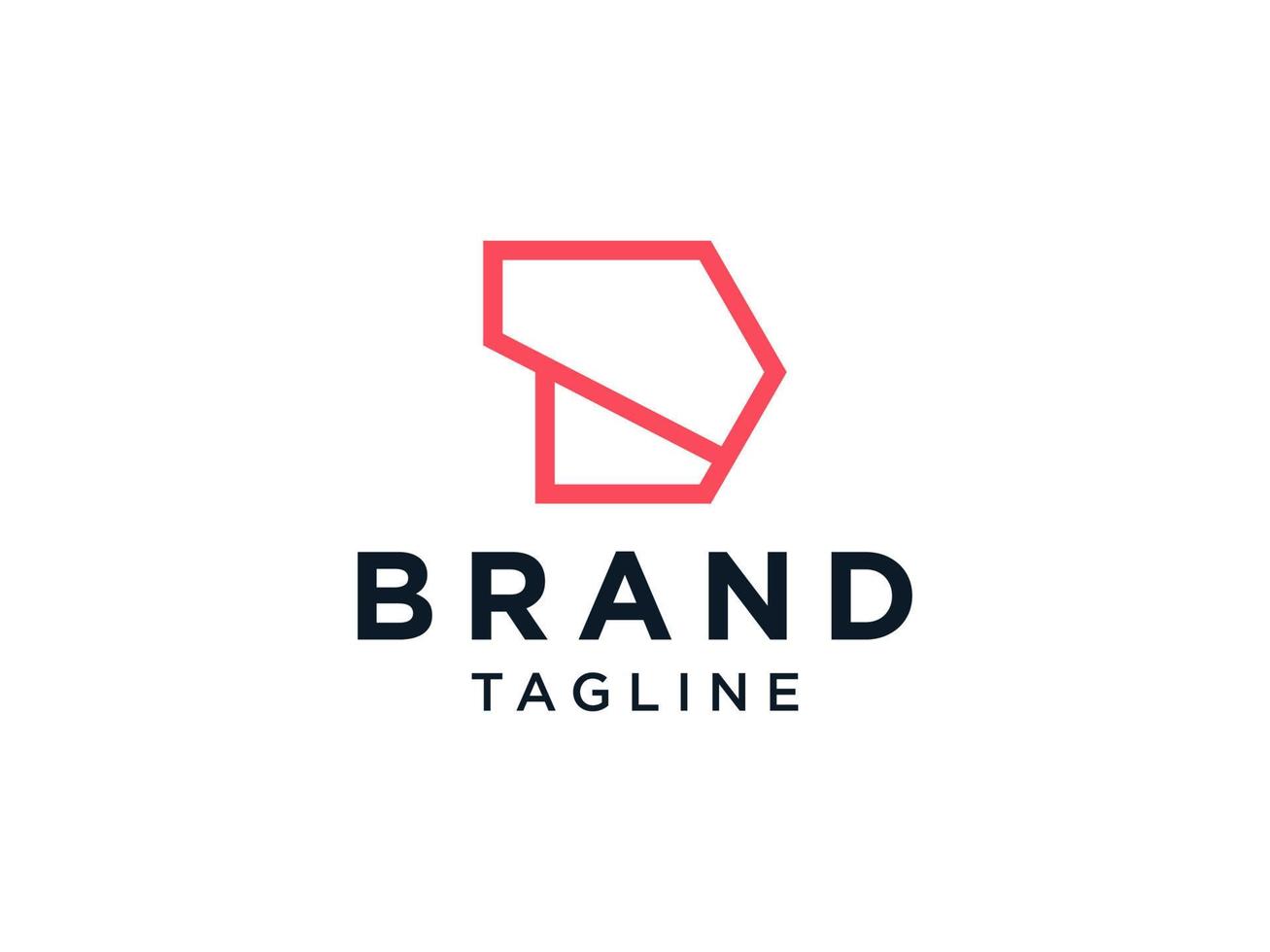 logotipo inicial abstracto de la letra d. estilo de escaleras de origami geométrico rojo aislado sobre fondo blanco. utilizable para logotipos comerciales y de marca. elemento de plantilla de diseño de logotipo de vector plano.