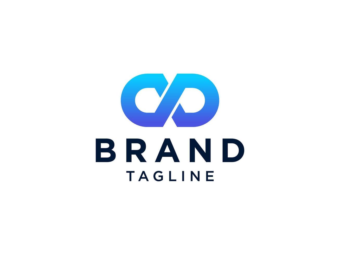 Blue Motion Infinity Logo isolated on White Background. Usable for Business and Technology Logos. Vector Logo Design Template Element.