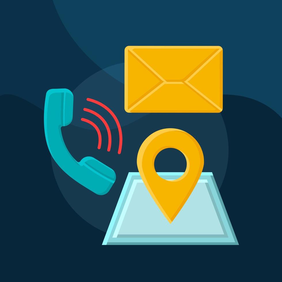 Contact us flat concept vector icon. Online assistance idea cartoon color illustrations set. Customer support service. Hotline, helpdesk. Call us, send message. Isolated graphic design element