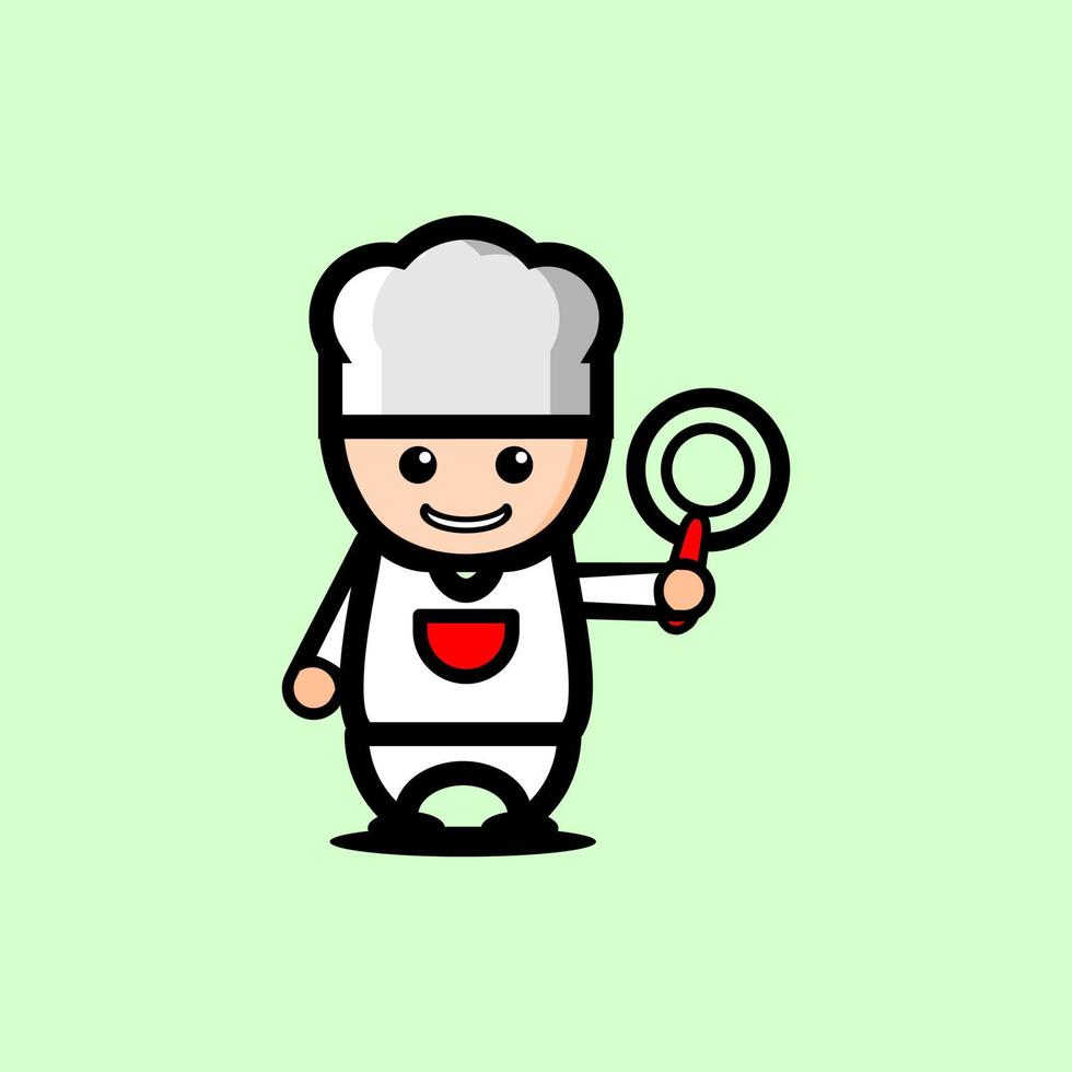 chef lindo personaje vector