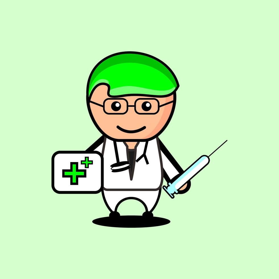 doctor cute character vector