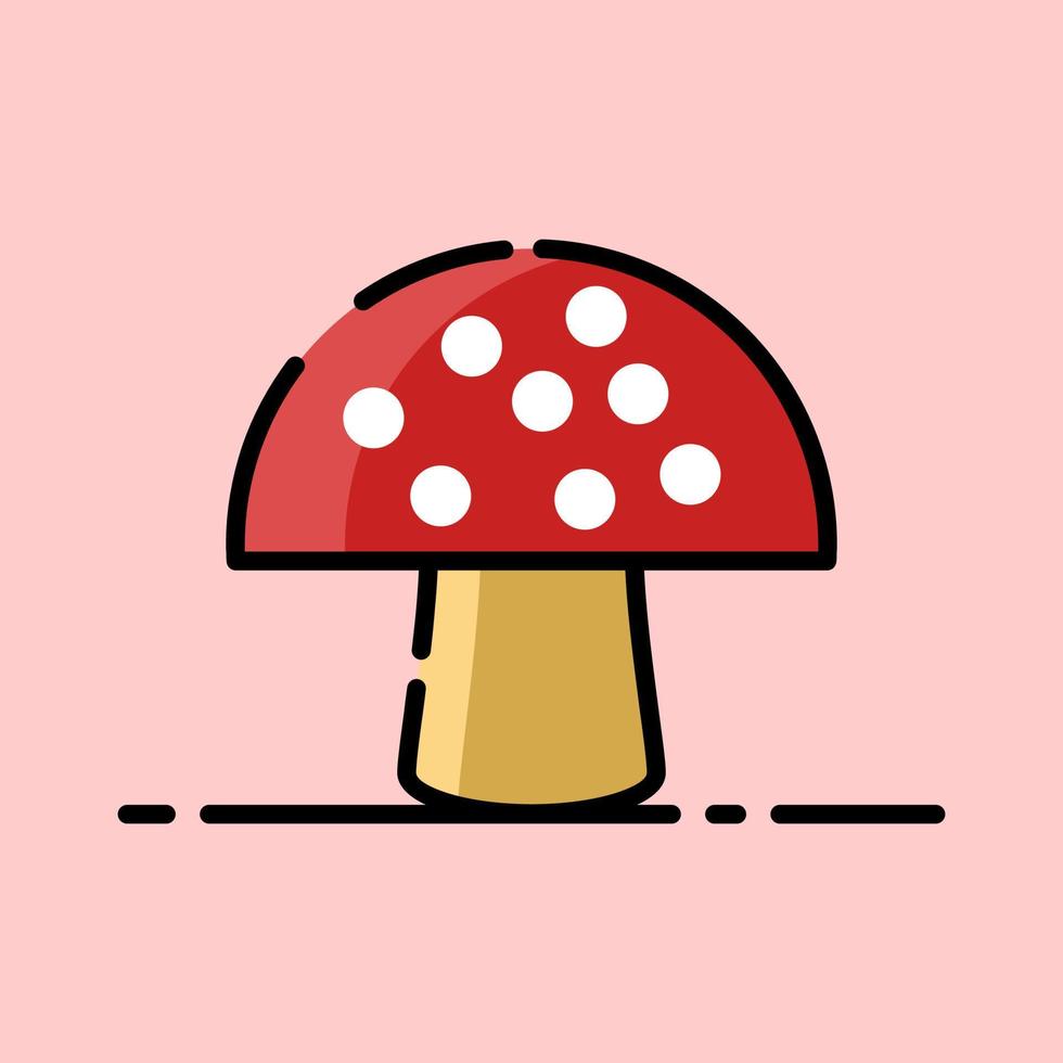 mushroom simple icon vector