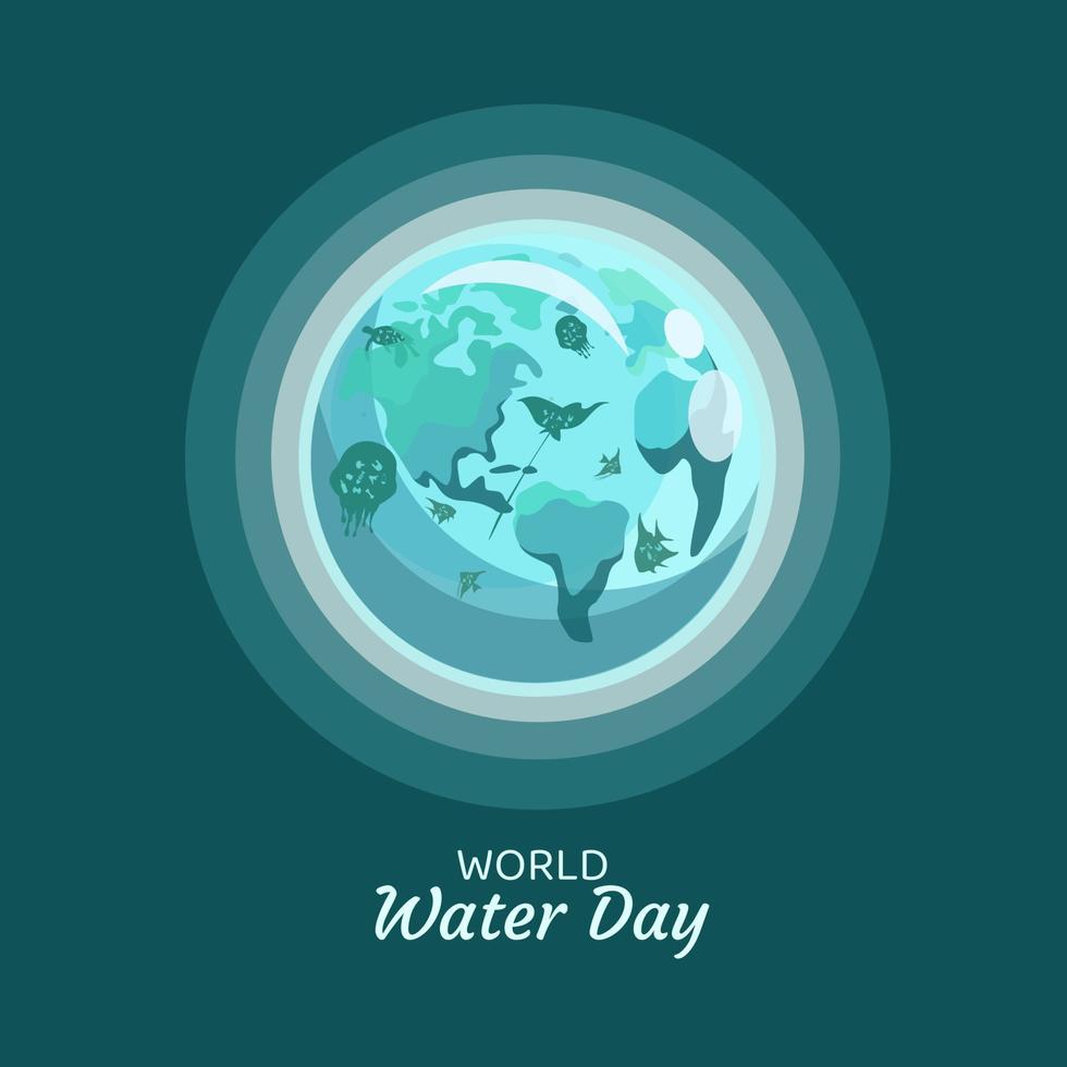 ilustración de vector de día mundial del agua