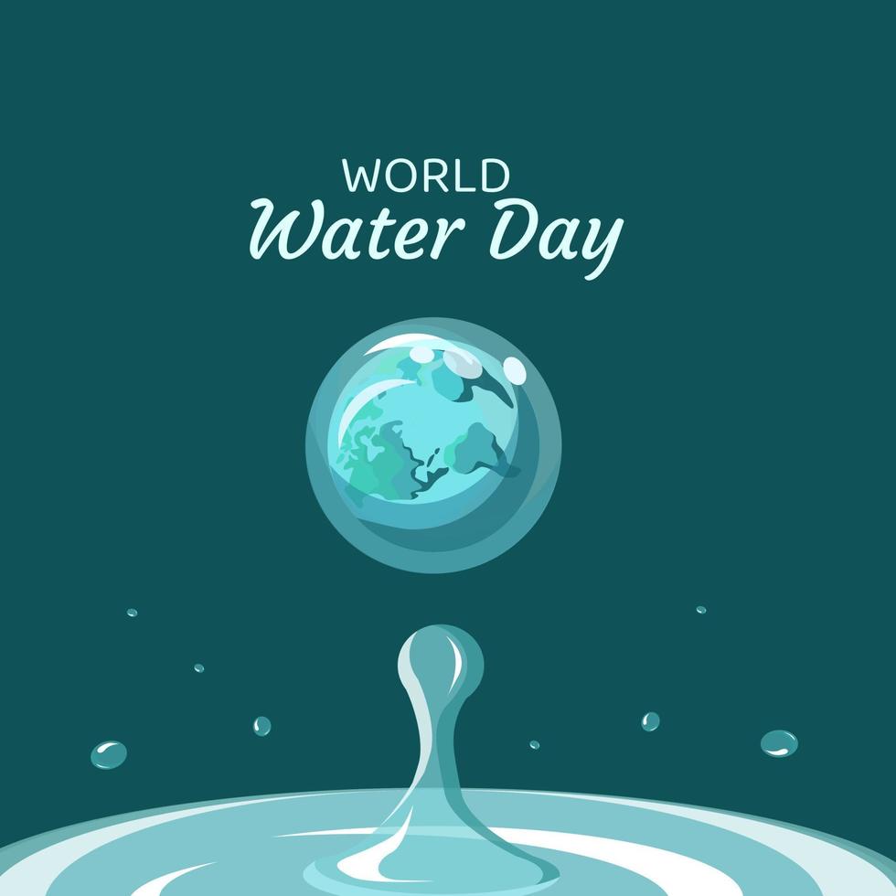 ilustración de vector de día mundial del agua