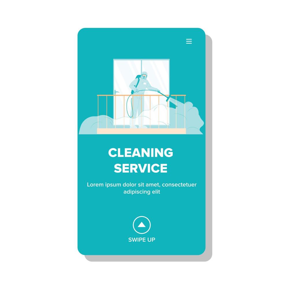 Cleaning Service For Disinfect Apartment Vector Illustration