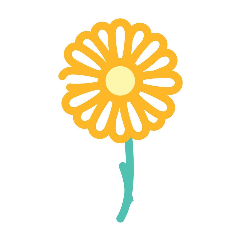 chamomile flower color icon vector illustration