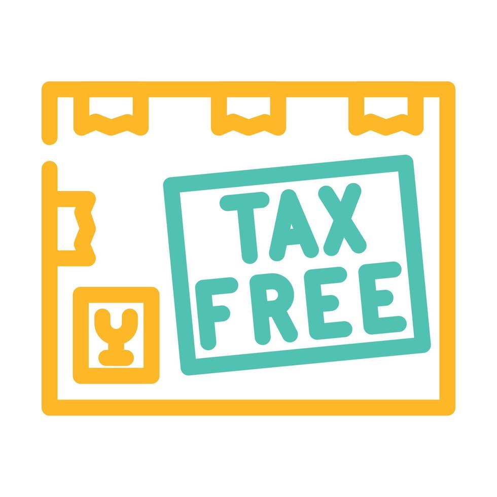 ilustración de vector de icono de color de exención de impuestos