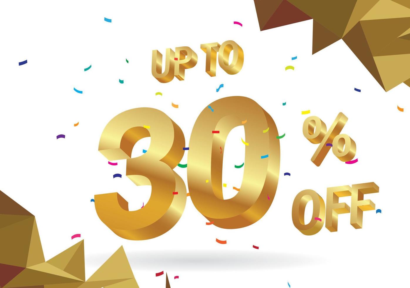 30 percent OFF Discount Sticker. Sale Red Tag Isolated Vector