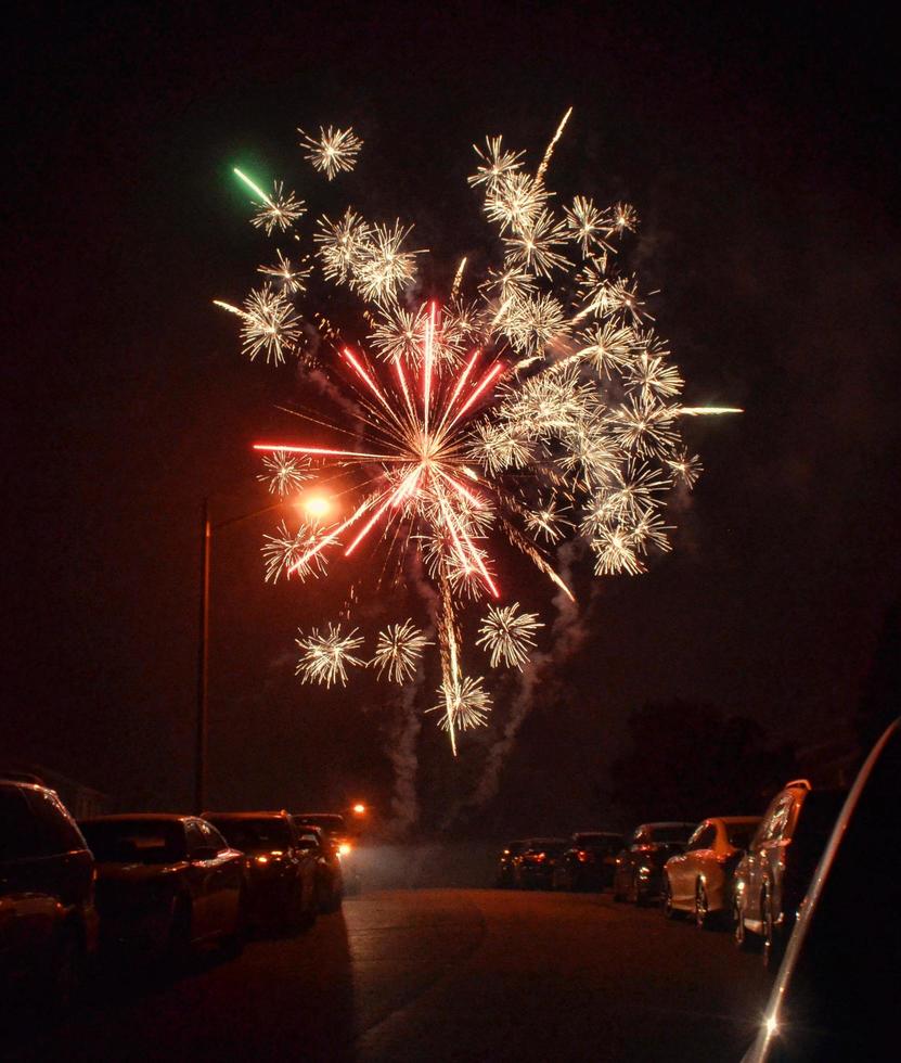 4 de julio fuegos artificiales foto