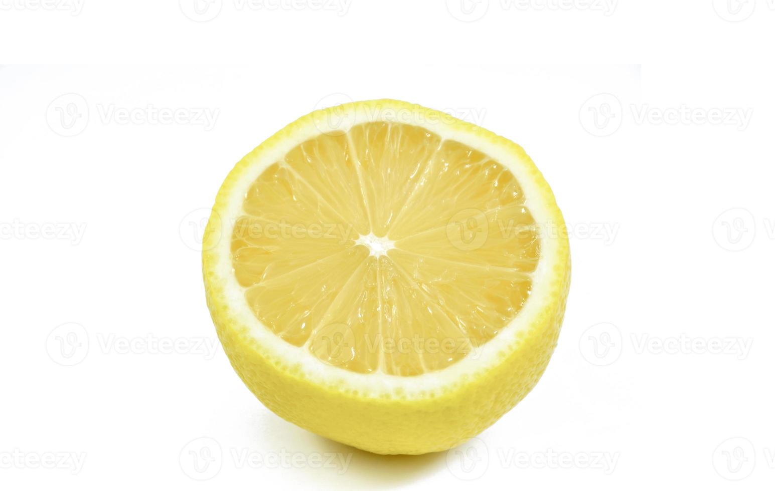 lemon slice isolated on a white background with clipping path. photo