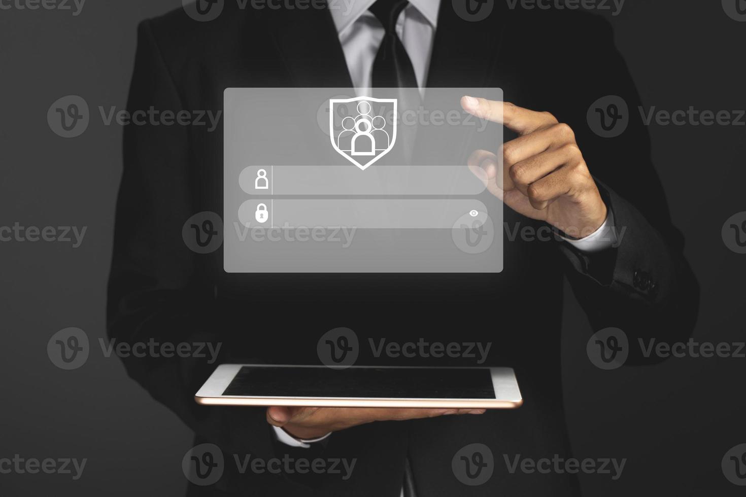Business with Interface for the member login form. For a website photo