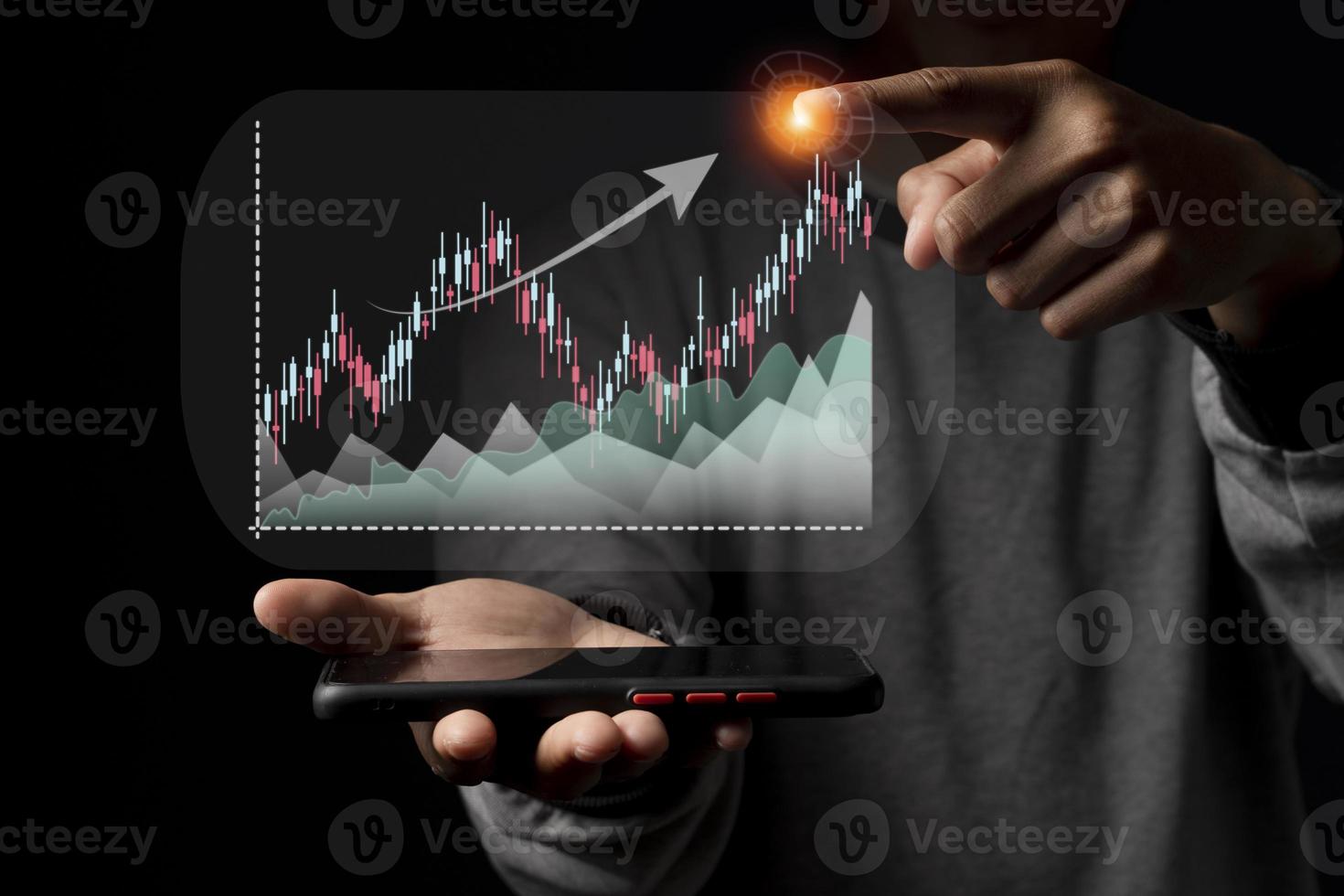 Stock Market chart. Financial Graph. Forex Investment Business Internet Technology concept photo