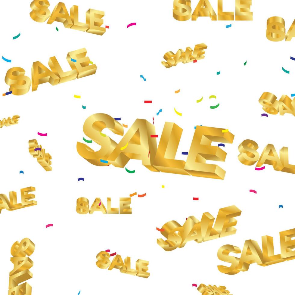 Final sale poster or flyer design. 3D word Sale on colorful and pastel background. Vector illustration
