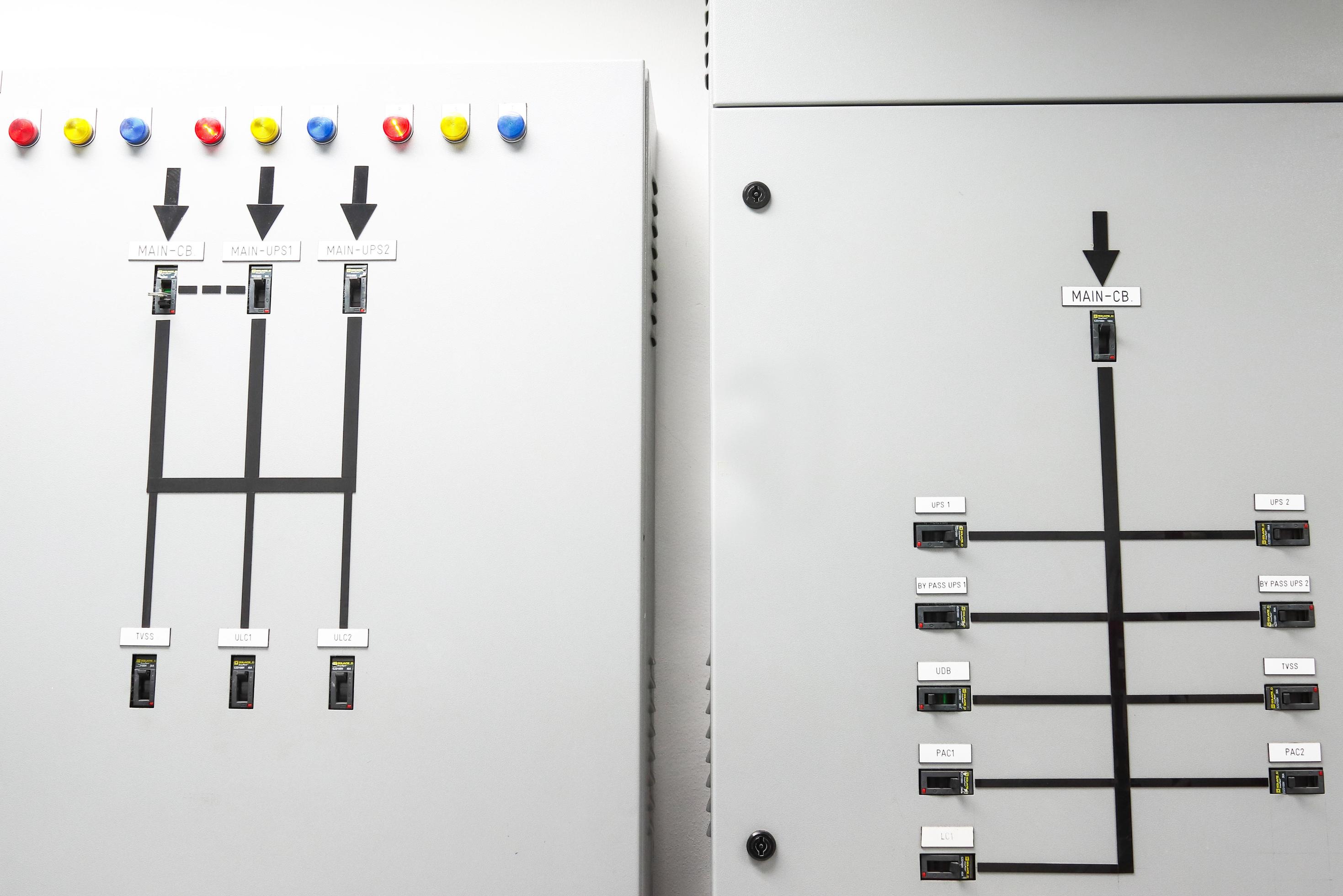 Main Distribution Board Control the power failure from the building