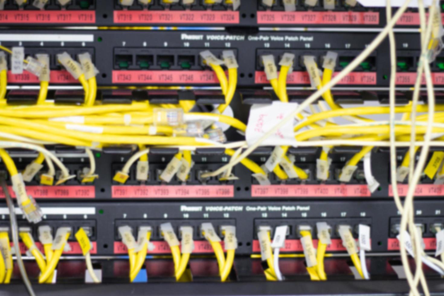blurred image The network cables to connect Lan port, concept