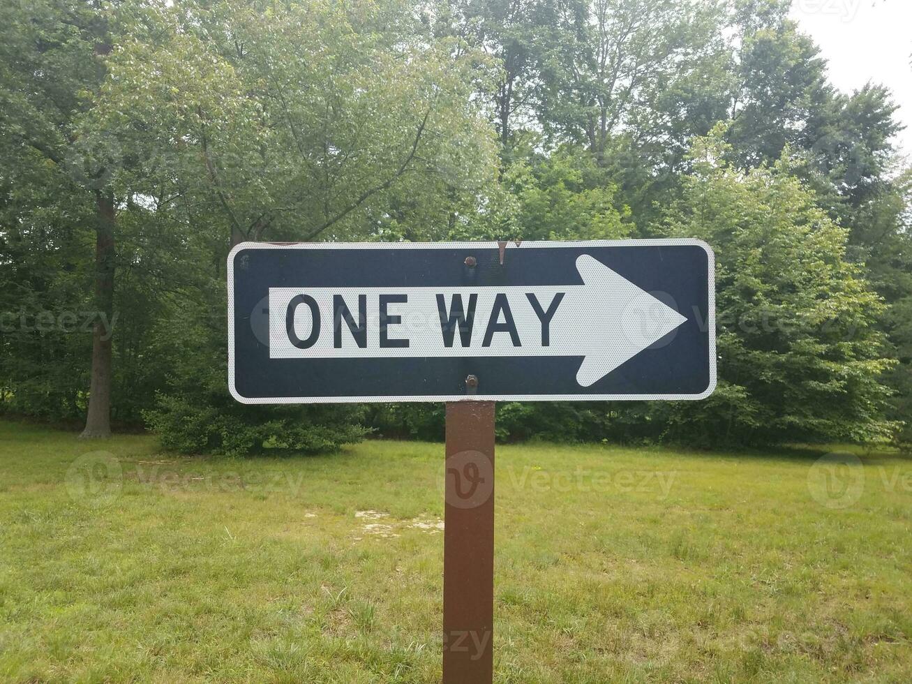 black and white one way sign photo