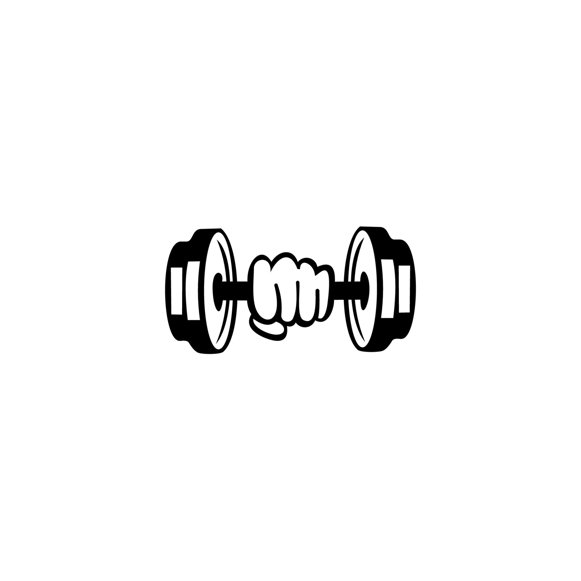 Barbell dumbbell for gym icon, Gym logo, fitness vector logo design