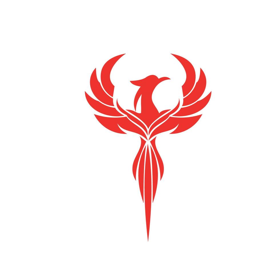 ilustración moderna del logotipo de phoenix en fondo blanco aislado, negocio de símbolo de icono, vector