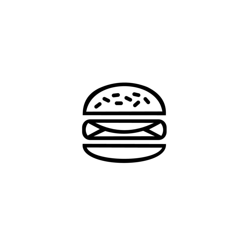 Burger icon template, Label for menu design restaurant or cafe vector