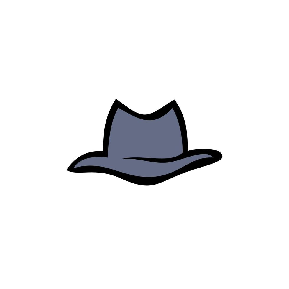 Ilustración de vector de sombrero fedora. aislado sobre fondo blanco