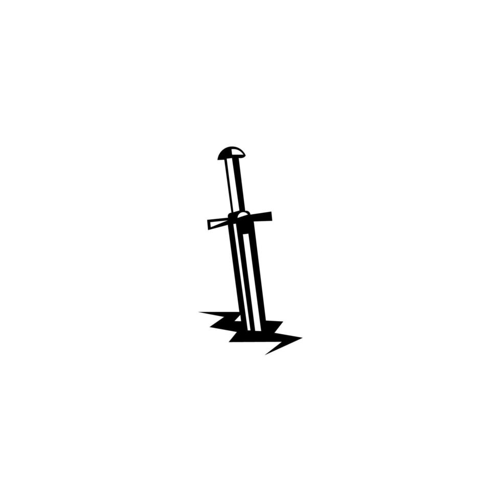 icono de espada simple. símbolo de espada que se puede utilizar para cualquier plataforma y propósito. vector