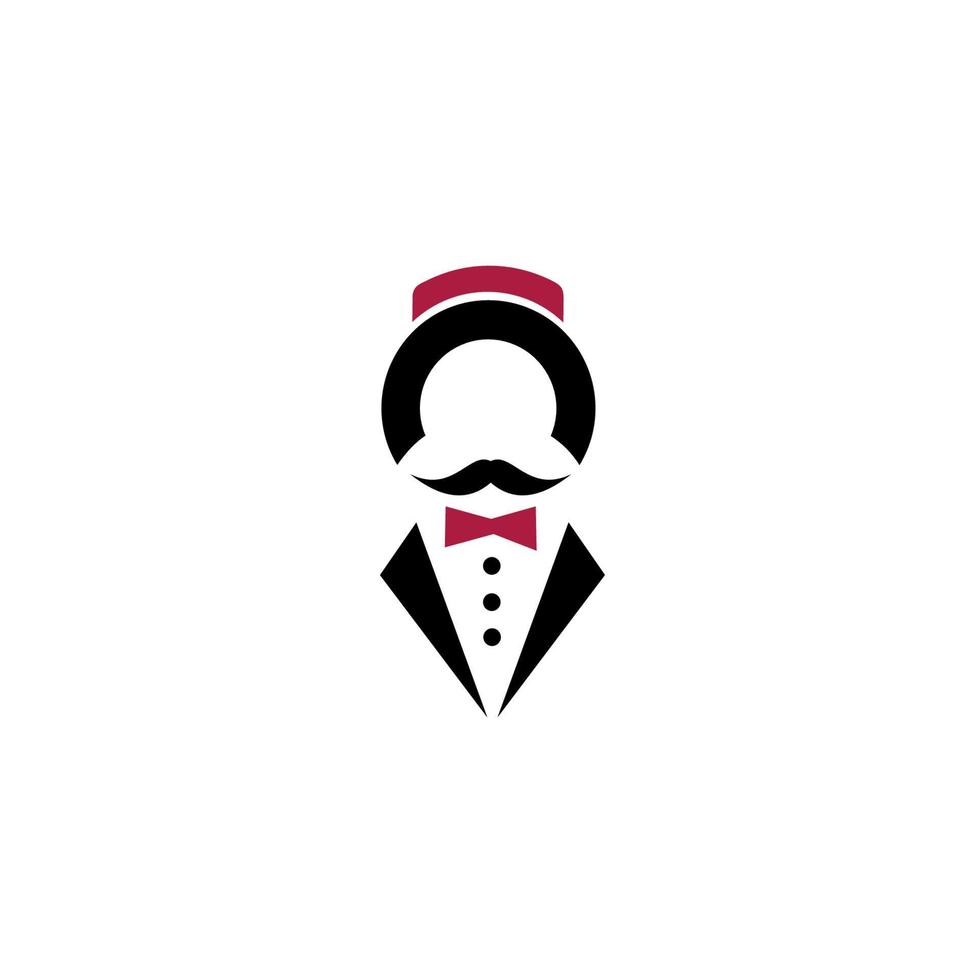 icono de línea delgada del hombre de la puerta. conserje del hotel persona con gorra. icono de colección de símbolos para sitios web, diseño web, vector