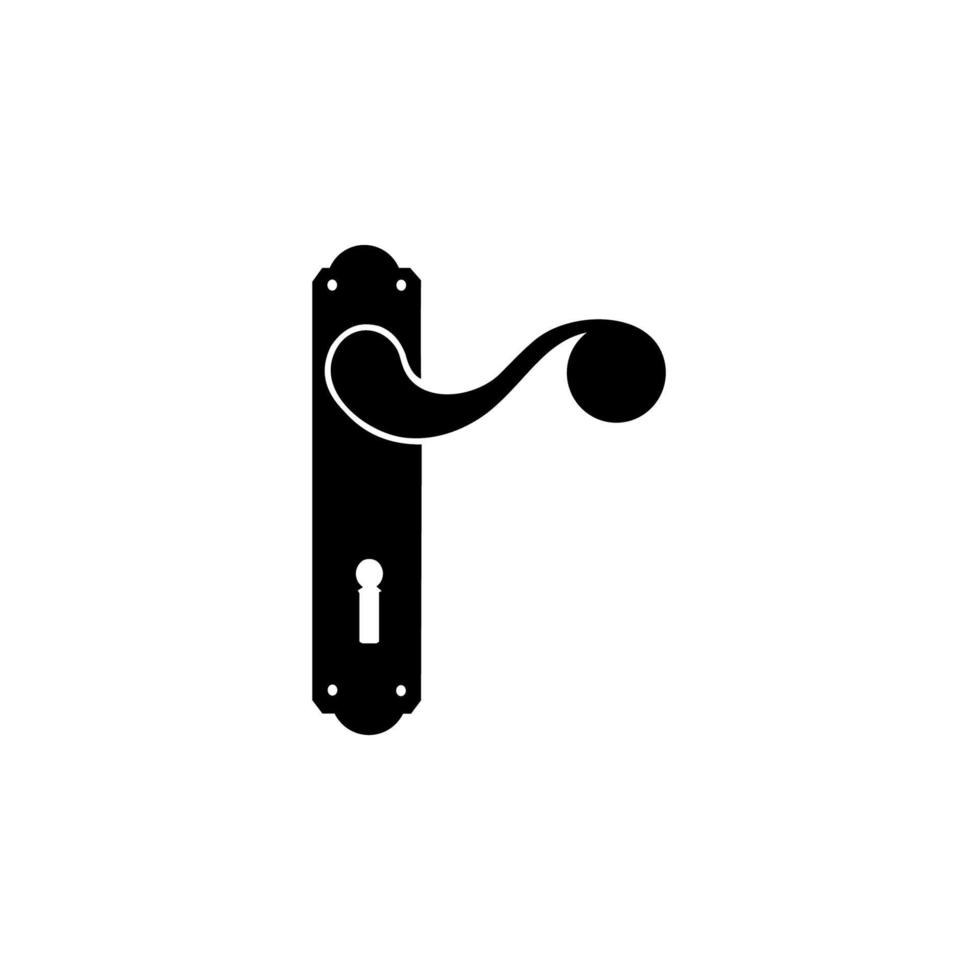 door-handle icon on white background. door handle icon in trendy flat style. vector